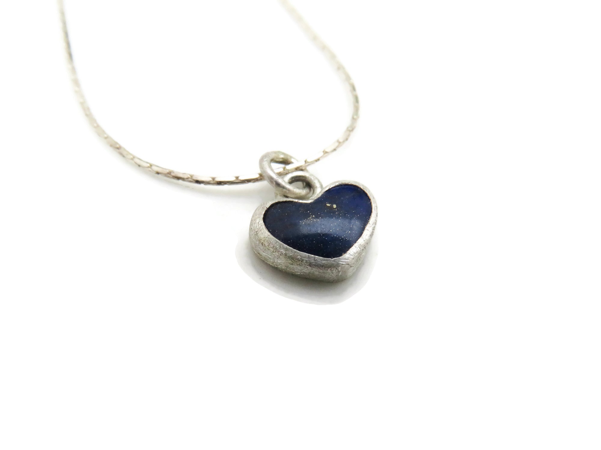 Tiny Lapis Lazuli Heart Pendant