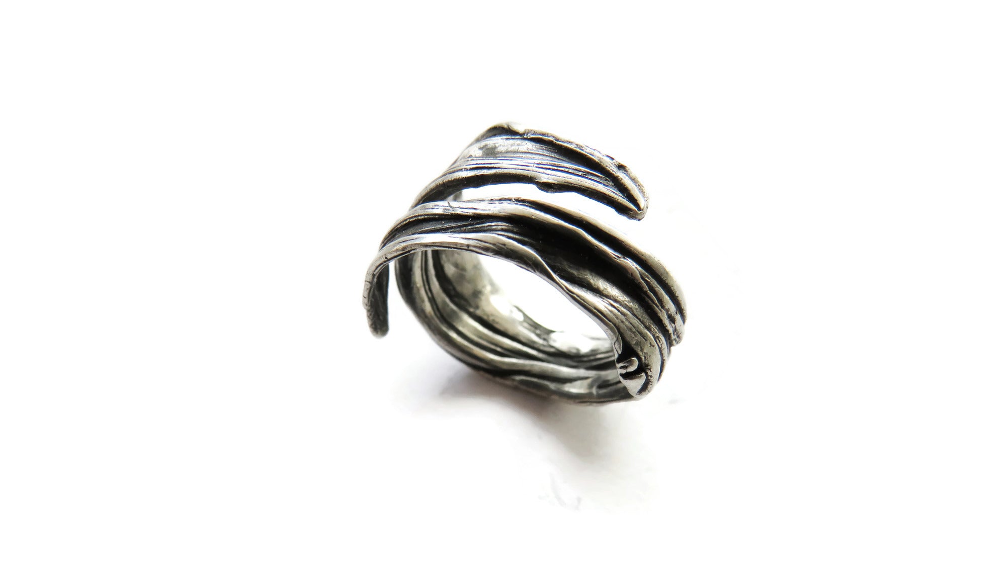 Adjustable Organic Silver Ring 4