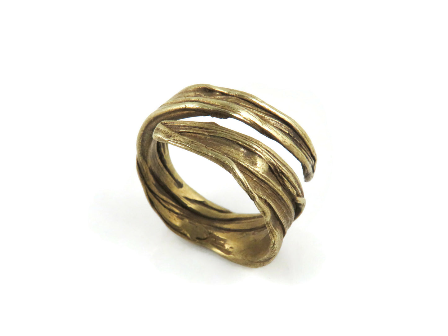 Adjustable Bronze Organic Ring
