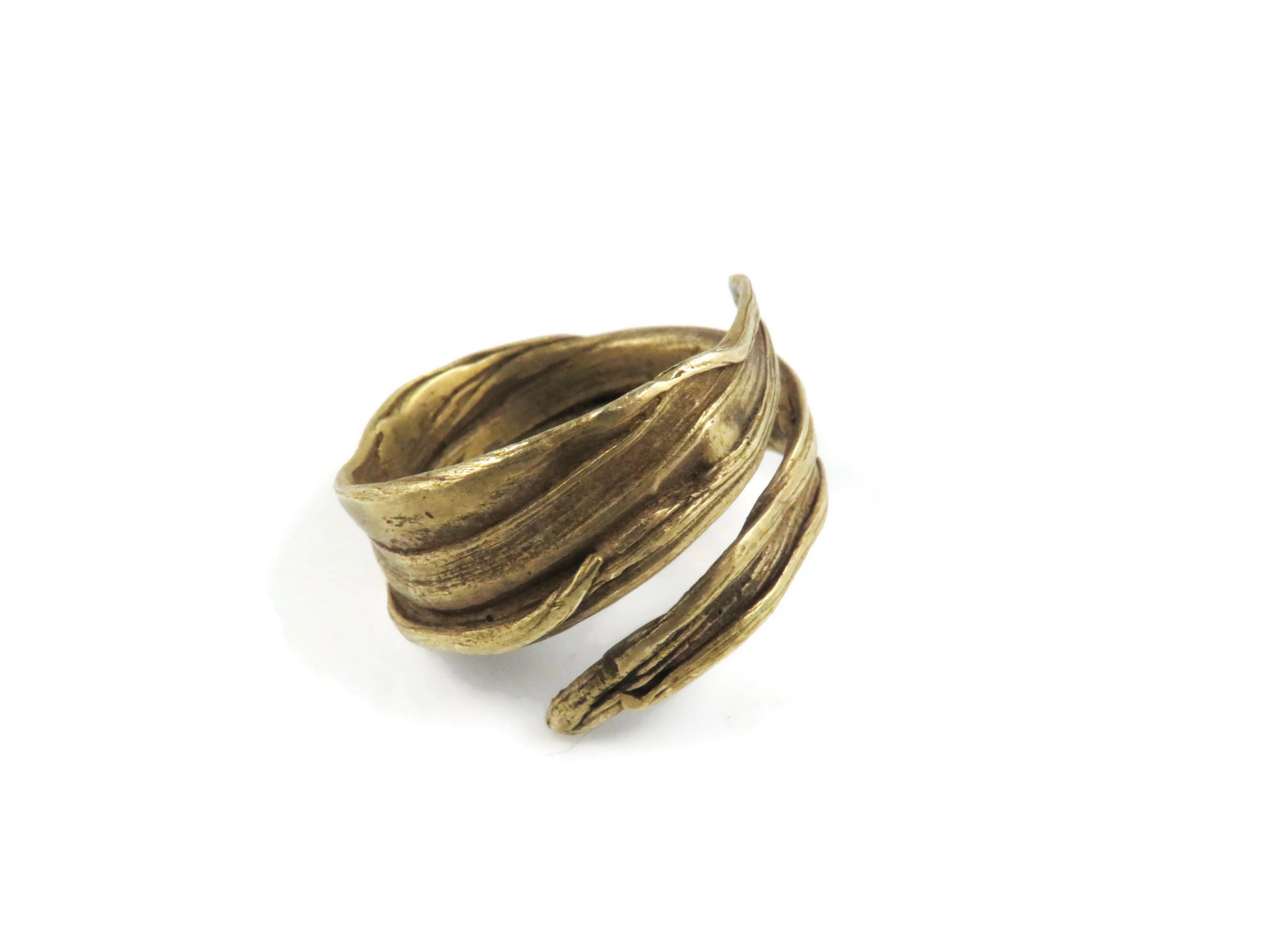 Adjustable Bronze Organic Ring