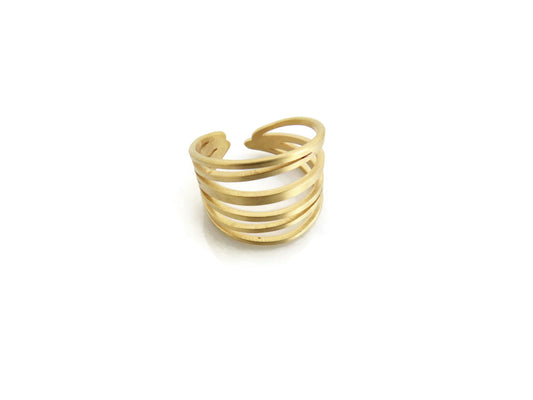 Adjustable Gold Plated Ring | KimyaJoyas