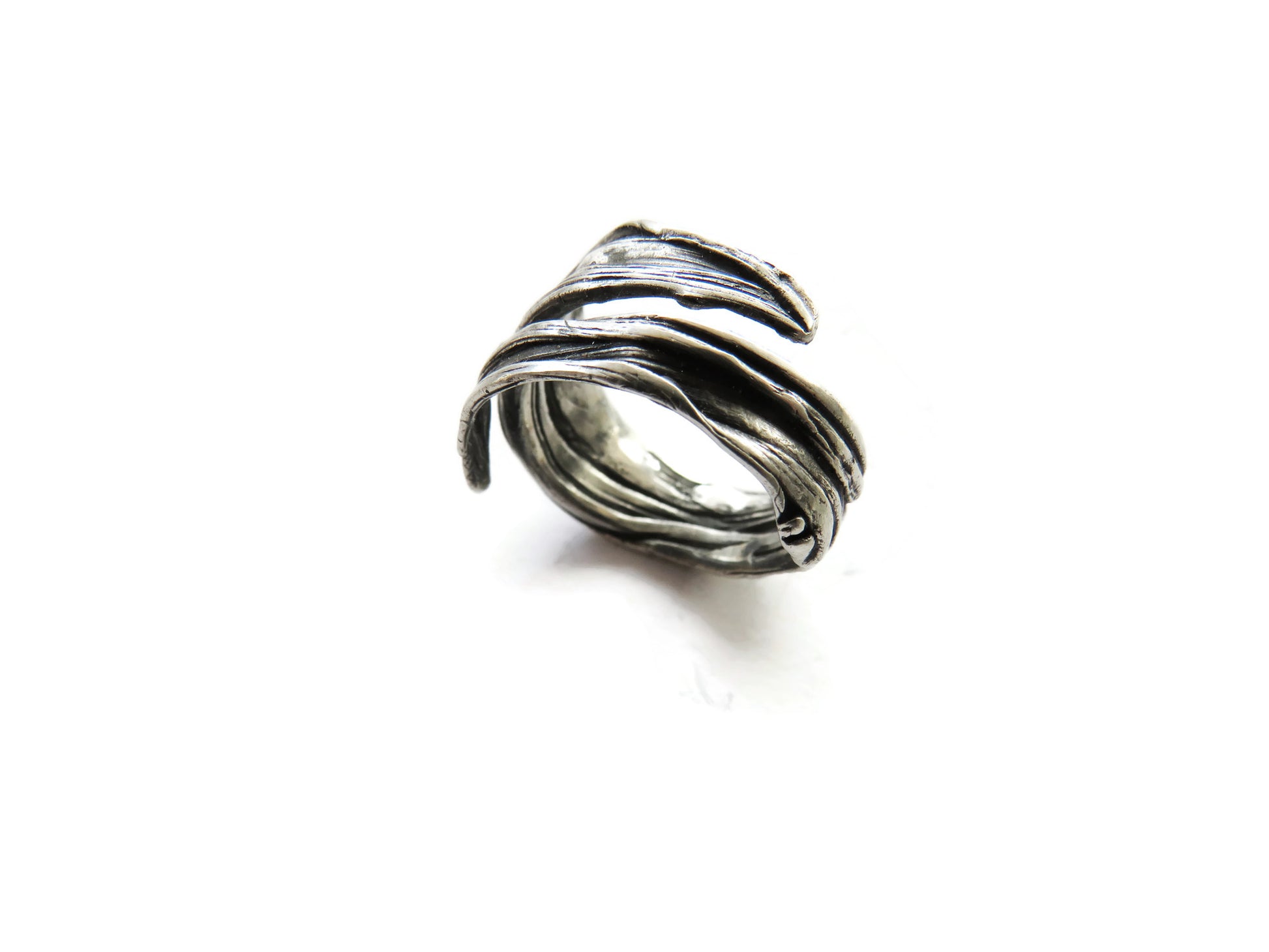 Adjustable Organic Silver Ring