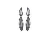 Botanical Oxidized Silver Drop Earrings | KimyaJoyas