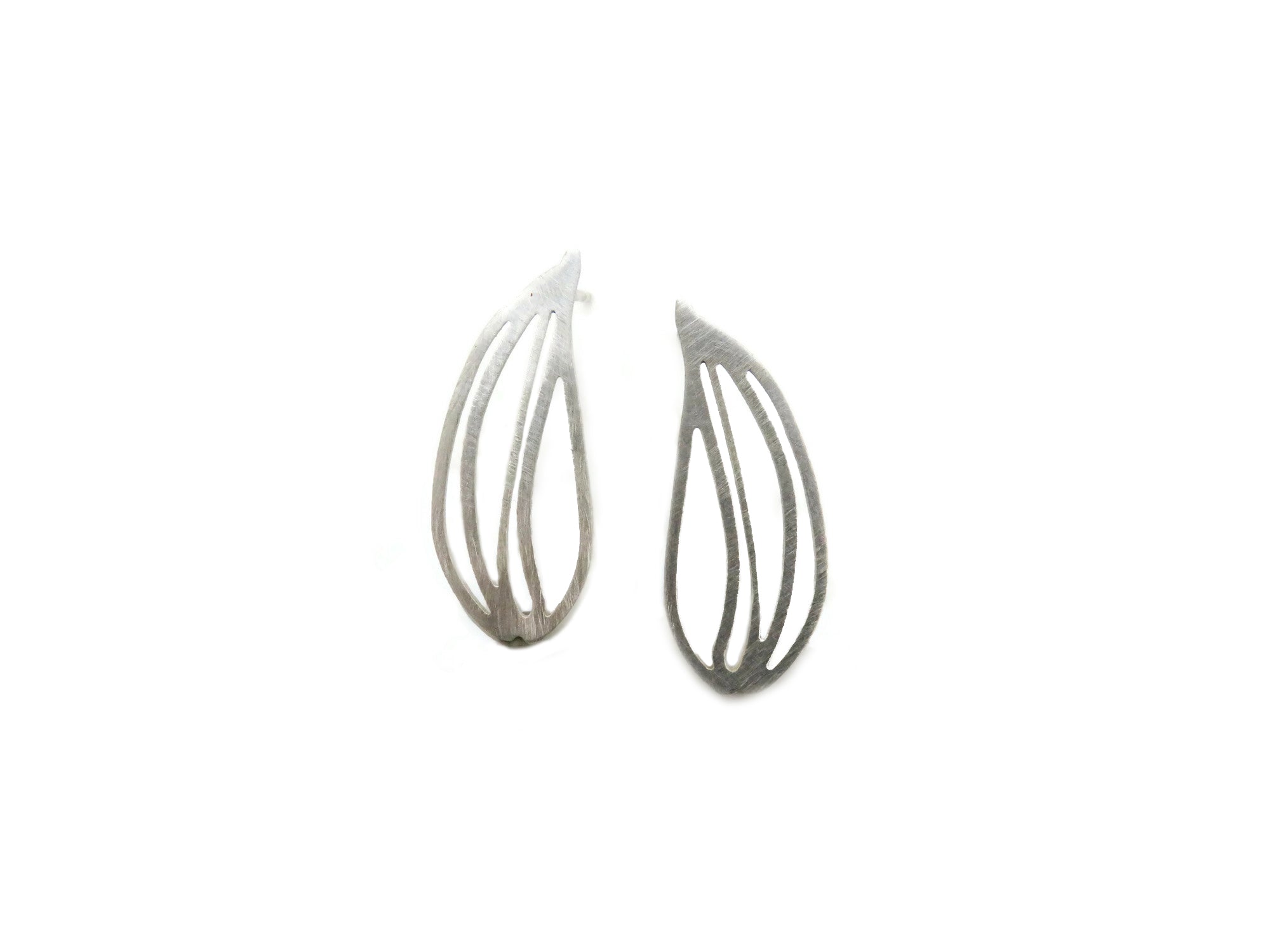 Botanical Silver Stud Earrings | KimyaJoyas
