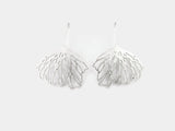 Floral Silver Dangle Earrings