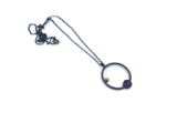 Amethyst Silver and Gold Pendant | KimyaJoyas