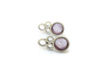 Raw Amethyst Silver Stud Earrings | KimyaJoyas