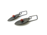 Red Jasper Dangle Oxidized Silver Earrings | KimyaJoyas