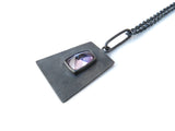 Amethyst Pendant in Oxidized Silver | KimyaJoyas