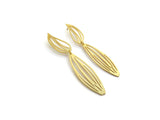 Long Double Gold Plated Earrings | KimyaJoyas