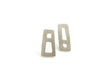 Matte Silver Unmatched Stud Earrings | KimyaJoyas