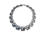 Modernist Oxidized Silver Necklace | KimyaJoyas