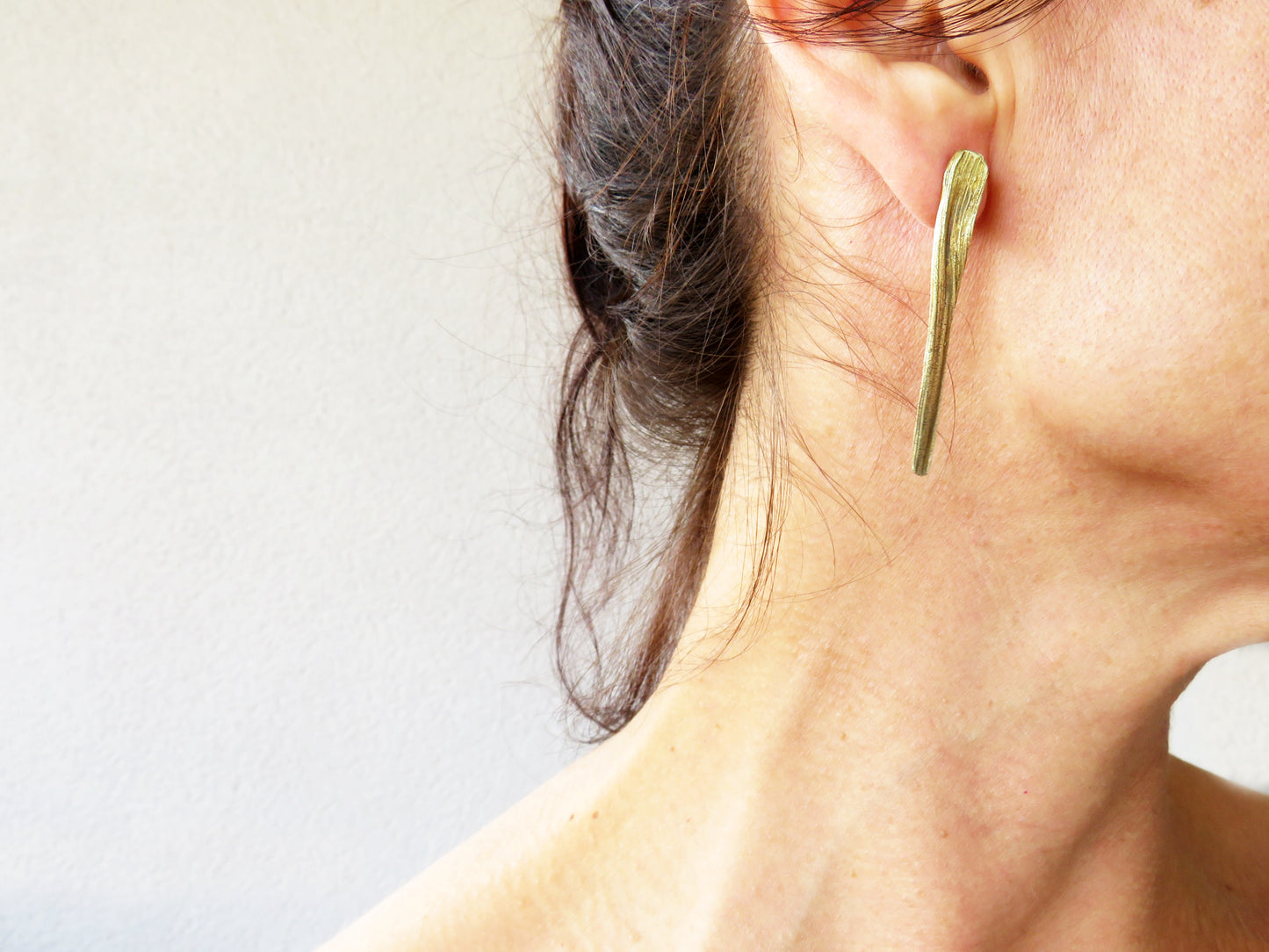 Organic Bronze Stud Earrings