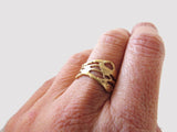 Organic Gold Plated Silver Ring
