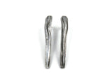 Organic Shapes Silver Stud Earrings