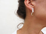 Rose Cut Citrine Silver Earrings | KimyaJoyas