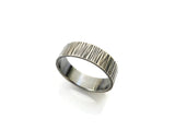 Textured Band Silver Ring | KimyaJoyas