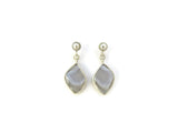 Agate Earrings with Pearls in Silver | KimyaJoyas