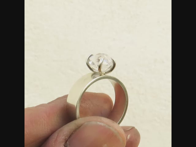 Herkimer Quartz Silver Ring | KimyaJoyas