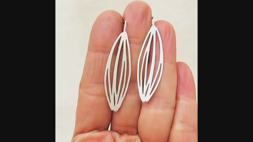 Natural Inspired Silver Dangle Earrings | KimyaJoyas