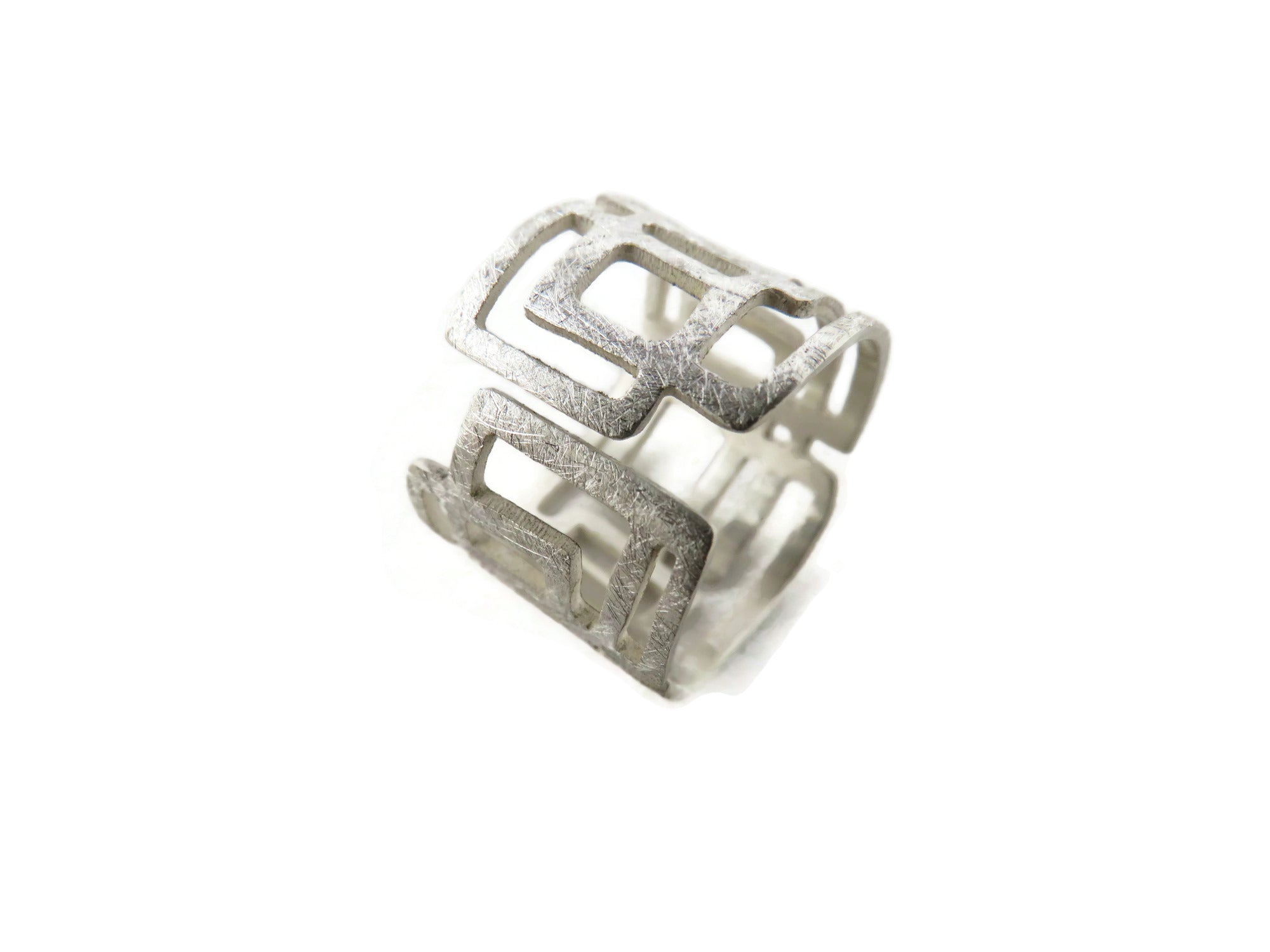 Adjustable Modernist Silver Ring KimyaJoyas