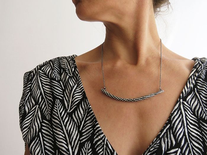 Botanical Silver Necklace - Natural Silver Jewelry | KimyaJoyas