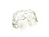 Circles Geometric Silver Cuff Bracelet | KimyaJoyas