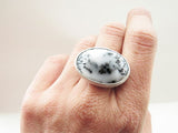 Dendritic Agate Silver Ring - Tassos KimyaJoyas
