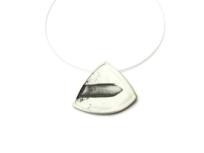 Enameled Silver Pendant - Unique Enamel Jewelry | KimyaJoyas