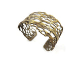Organic Bronze Wide Bracelet - KimyaJoyas