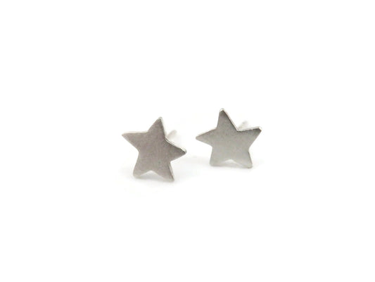 Tiny Stars Silver Stud Earrings