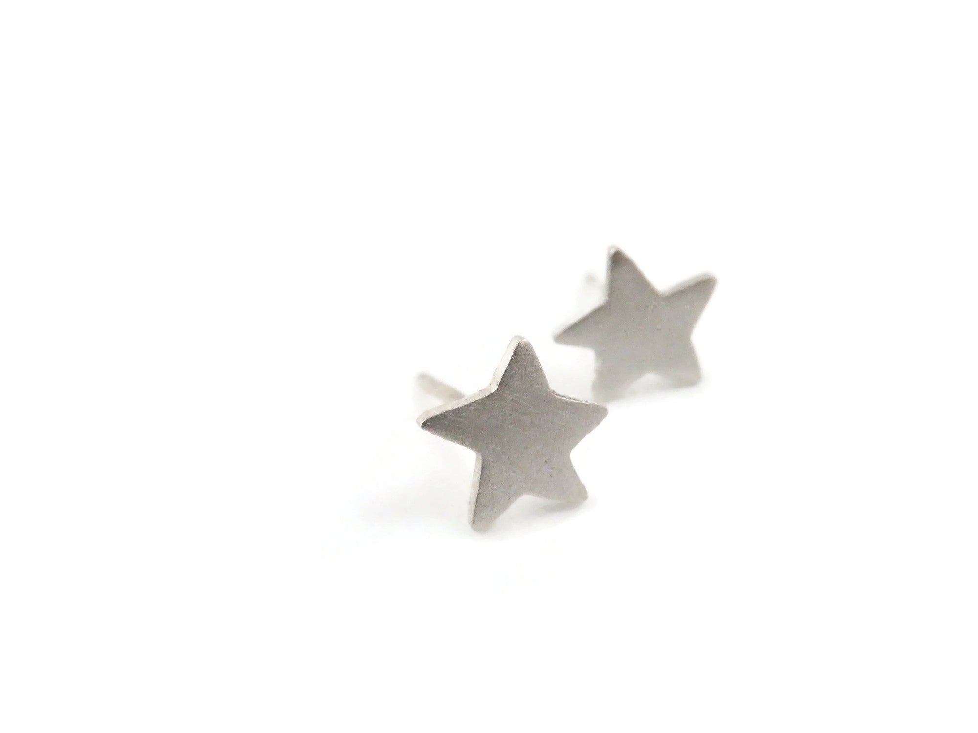 Tiny Stars Silver Stud Earrings