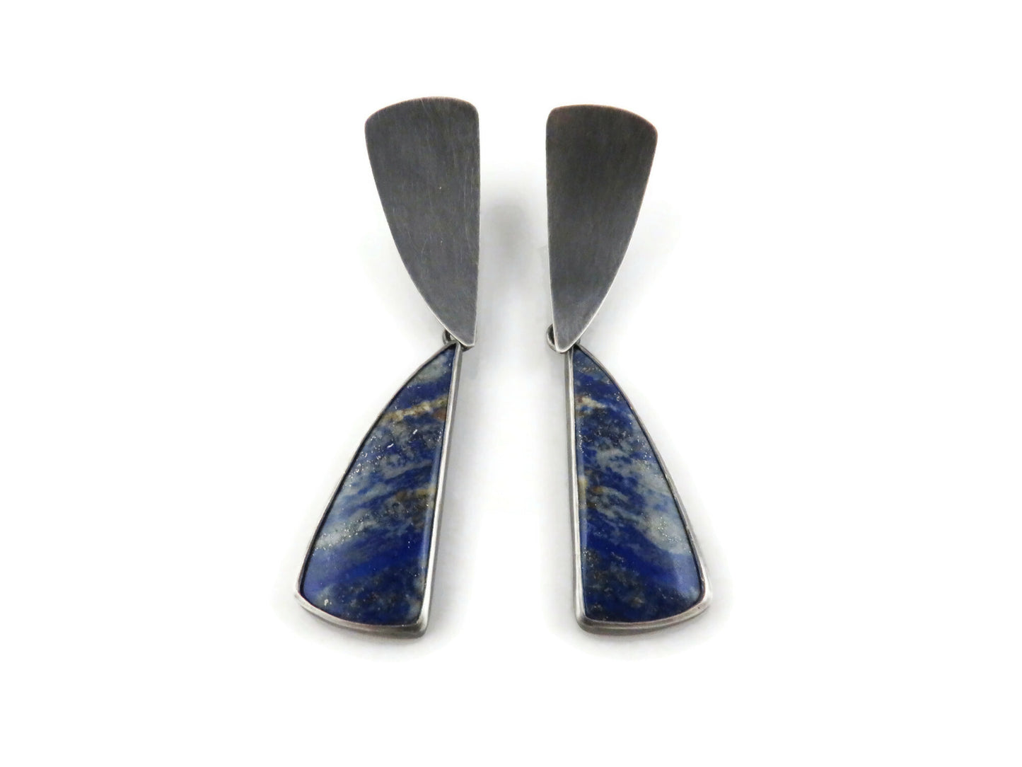 Lapis Lazuli Silver Post Earrings