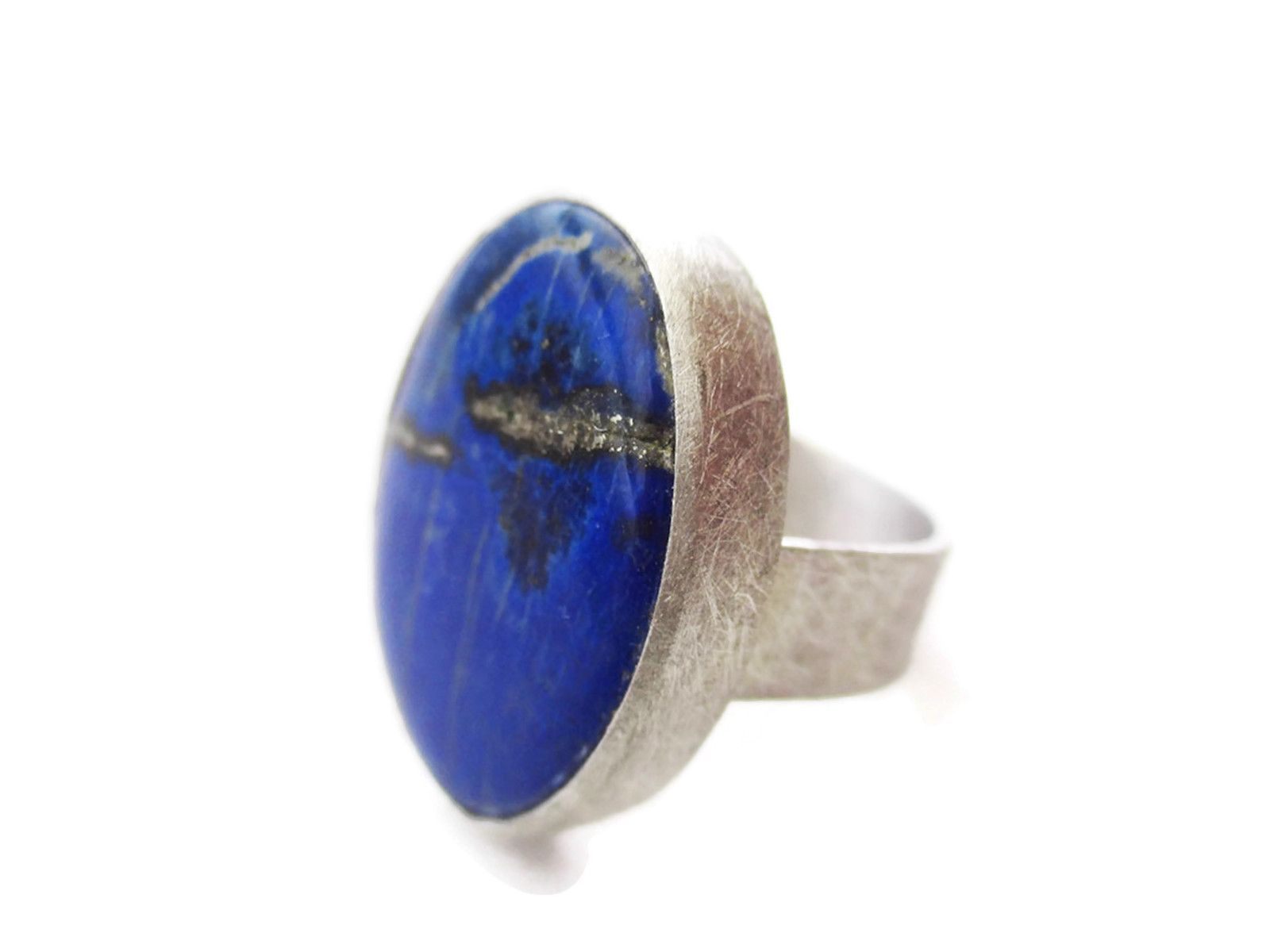Lapis lazuli silver ring - Aspasia KimyaJoyas