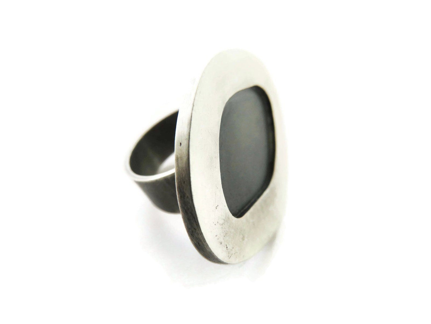 Organic Two Tones Silver Ring - Unique Silver Jewelry | KimyaJoyas