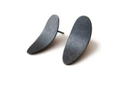 Oxidized Silver Stud Earrings - 104PTRA KimyaJoyas