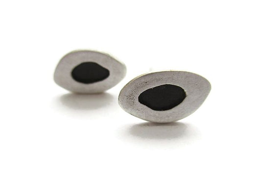Tiny Silver Stud Earrings - Contemporary Stud Earrings | KimyaJoyas