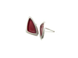 Triangular Enameled Silver Earrings - Jewelry Design | KimyaJoyas