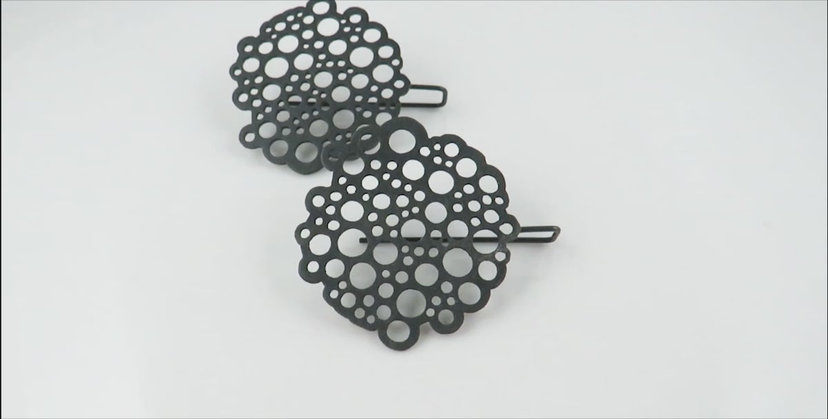 Artistic Circles Oxidized Silver Dangle Earrings