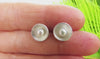 Pearl Silver Stud Earrings